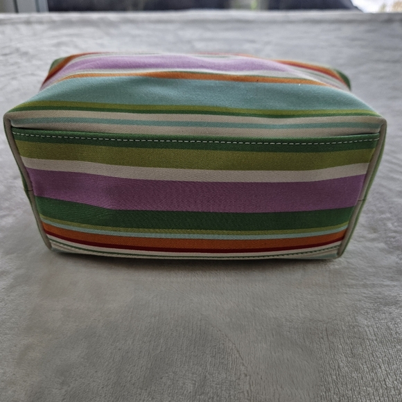 Vintage COACH Hampton's Multicolored Stripe Mini Bag Purse Y2K Millenium - Picture 8 of 11